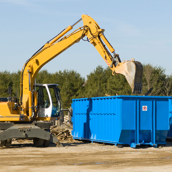 can i choose the location where the residential dumpster will be placed in New Virginia